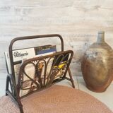 Vintage rattan magazine door