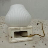 Porcelain or ceramic and art deco opaline wall light