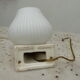 Porcelain or ceramic and art deco opaline wall light