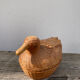 Vintage woven rattan duck box