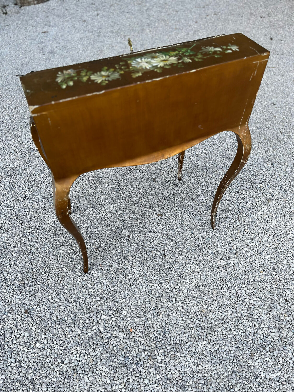 Curved painted wooden secretary 1950/60