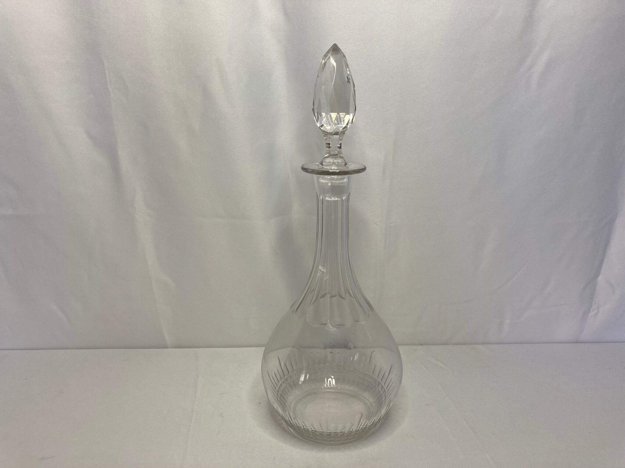 2211785 Old crystal decanter cap facets XXth