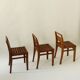 3 chairs model 103 with lattice seats by René Gabriel