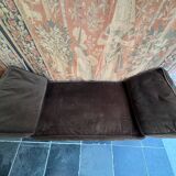 Brown velvet living room