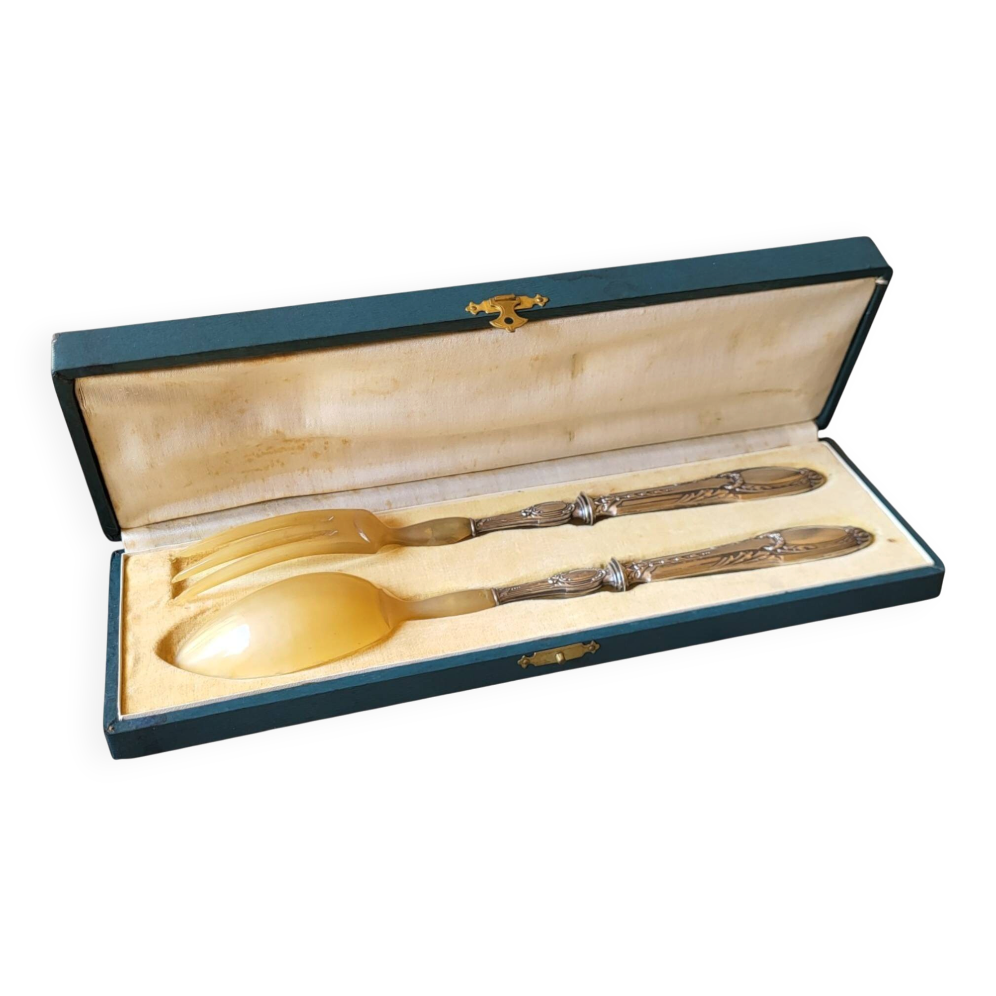 Silver salad servers