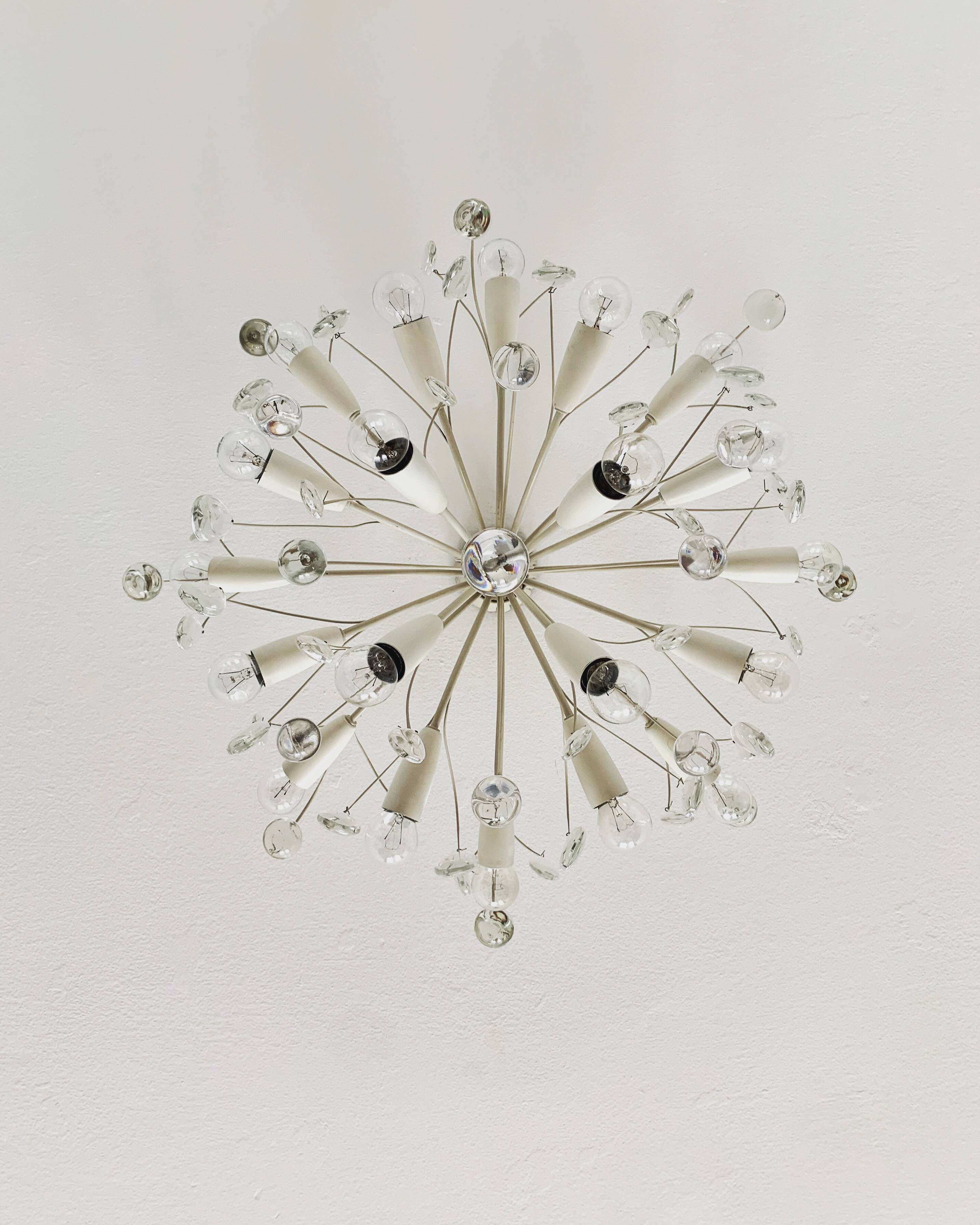 Lustre Flush en Verre Cristal par Vereinigte Werkstätten Munich