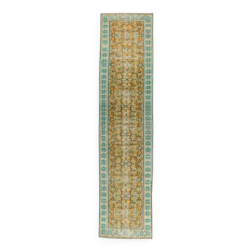 Tapis turc vintage fait main des années 1960 76x324