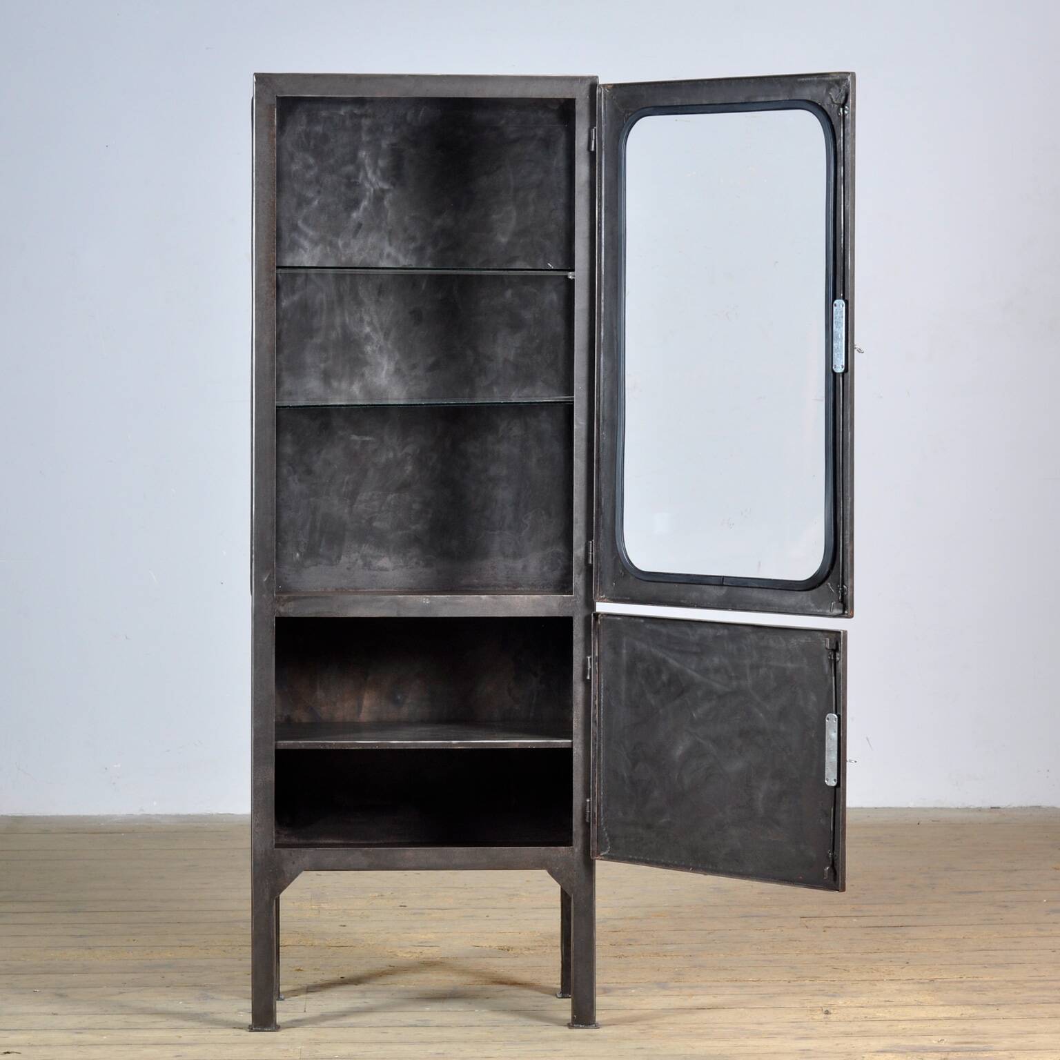 polished medical cabinet, 1970’s