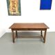Farm table in solid cherry wood, one drawer, 1950s.