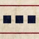 Traditional handmade wool rug in black and white with burgundy 250cmx150cm