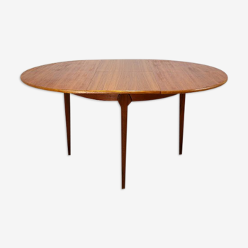 Round dining table McIntosh teak design Scandinavian 50s vintage