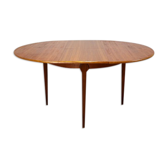 Round dining table McIntosh teak design Scandinavian 50s vintage