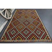Vintage Turkish Oushak Handmade Wool Cotton Brown Area Rug 180x291