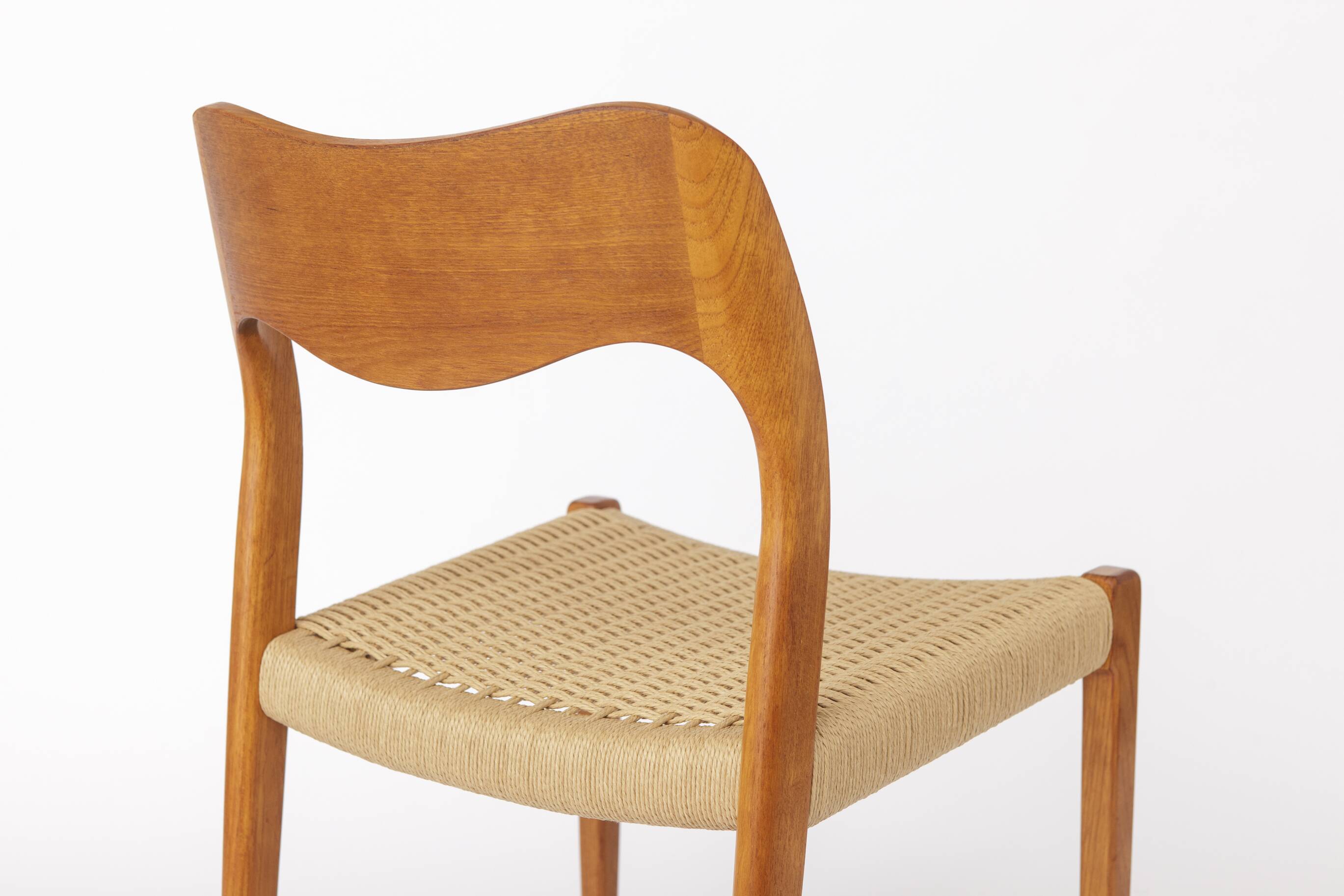 Set of 6 Niels Otto Møller Model 71 Dining Chairs, 1960s, Danish Vintage