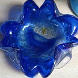 Vintage cobalt blue Murano ashtray