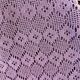 Vintage mauve lilac crocheted bedspread