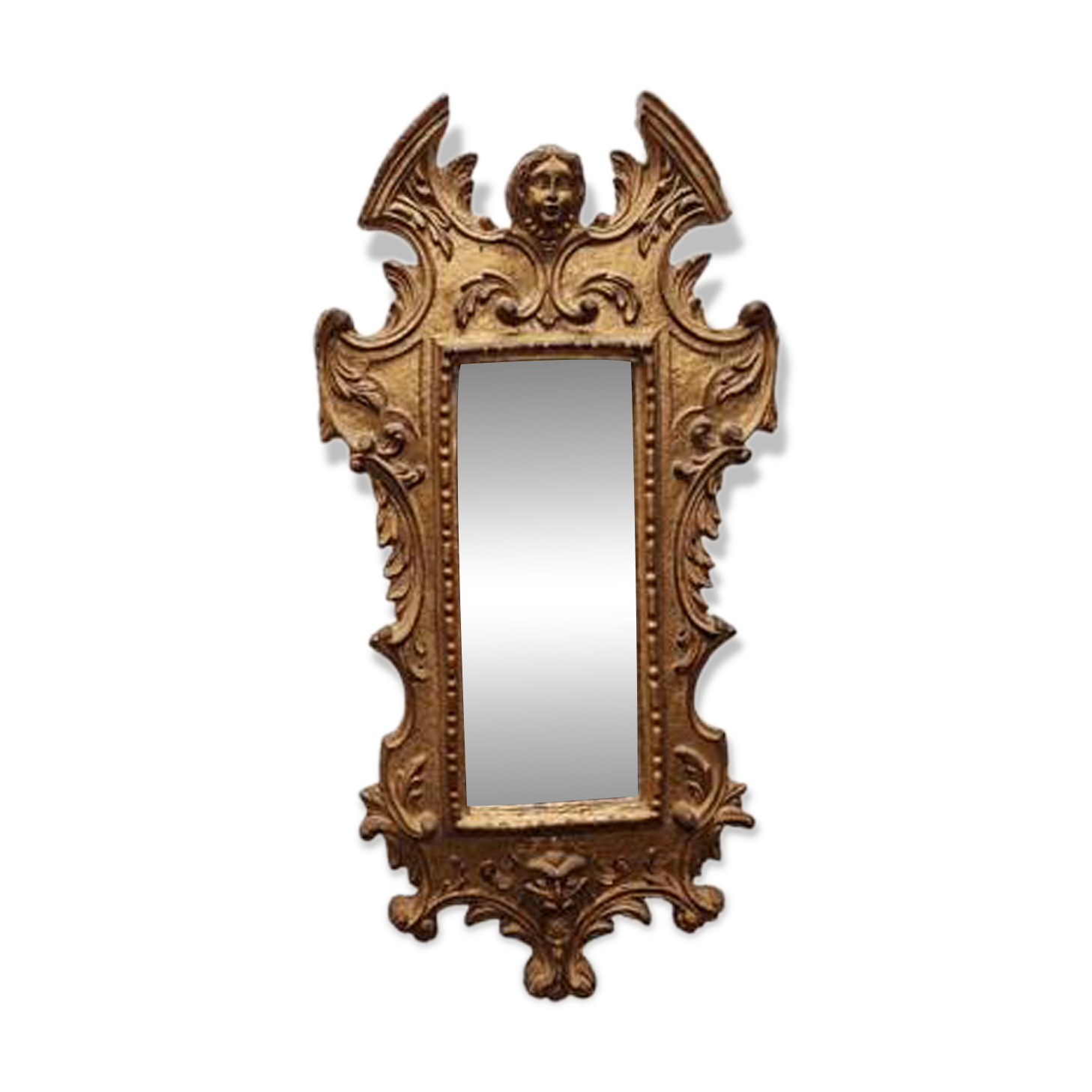 Italian Baroque Style Gilded Mirror, 1950s