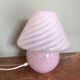 Pink 1950s Murano glass bedside lamp