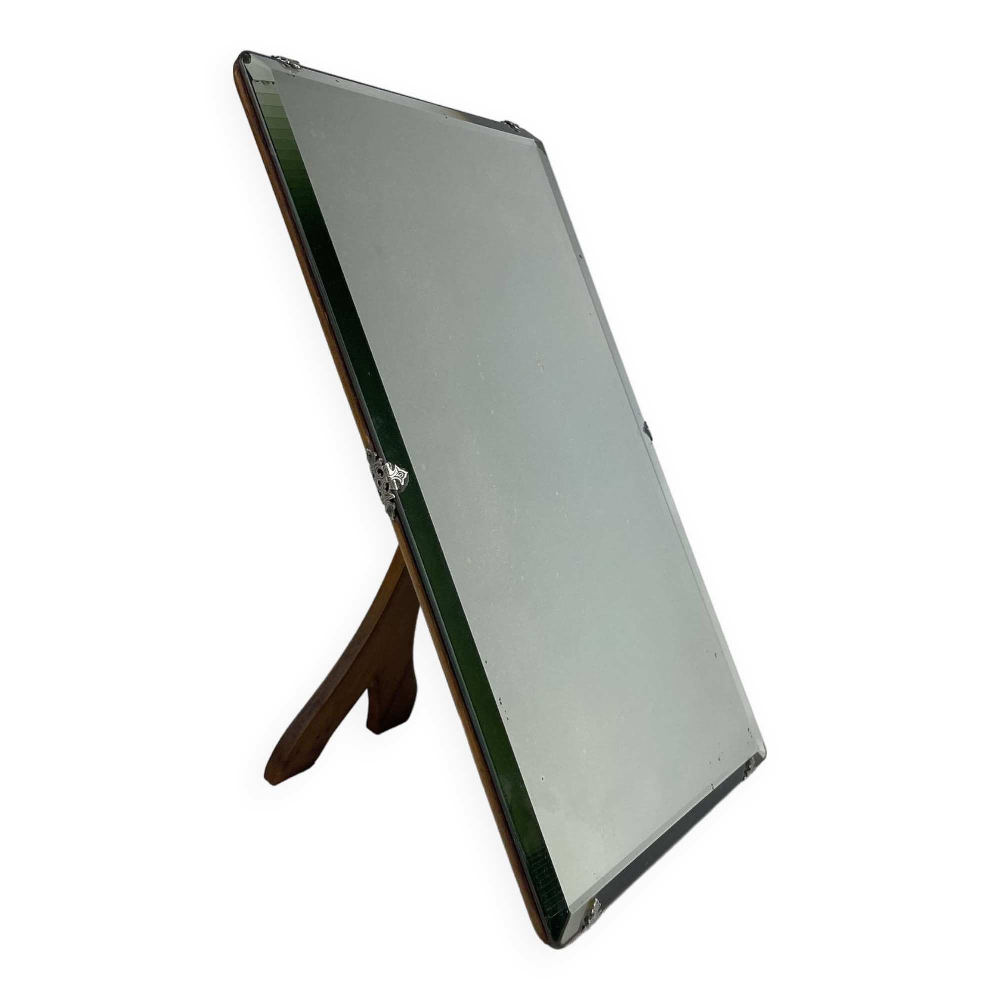 Miroir de table biseauté sur pied Art Nouveau