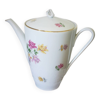 French porcelain flower coffee pot