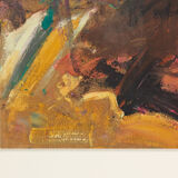 Abstract Composition, Oil on Plate, 73 x 73 cm