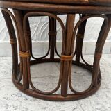 Bamboo footrest with cushion