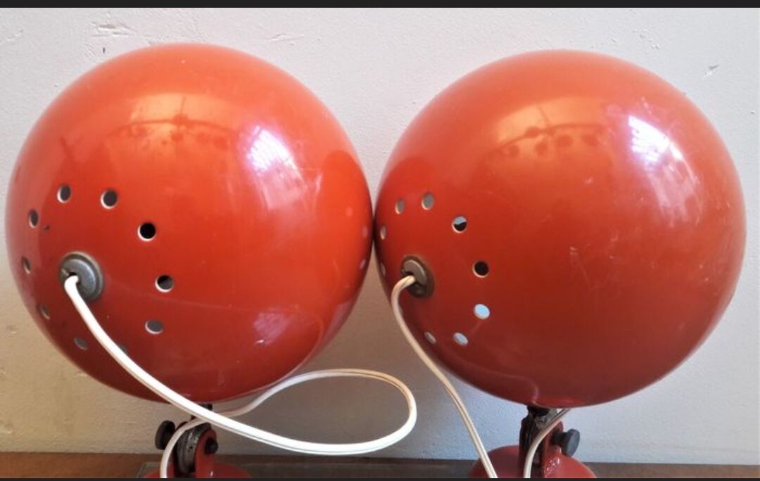 2 vintage eyeball sconces