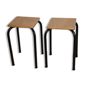 2 tabourets carrés 450mm