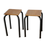 2 square stools 450mm