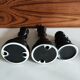 5 black and white ceramic chess pieces