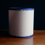 Cylindrical lampshade gingham fabric and liberty