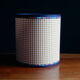Cylindrical lampshade gingham fabric and liberty