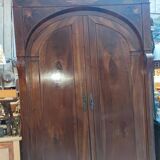 Wardrobe in walnut and marquetry and boxwood fillets from the Consulate period circa 1810