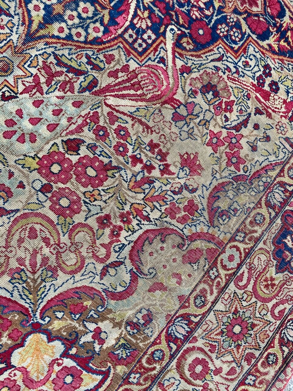 Nice old Persian kirman carpet wash 138x203 cm