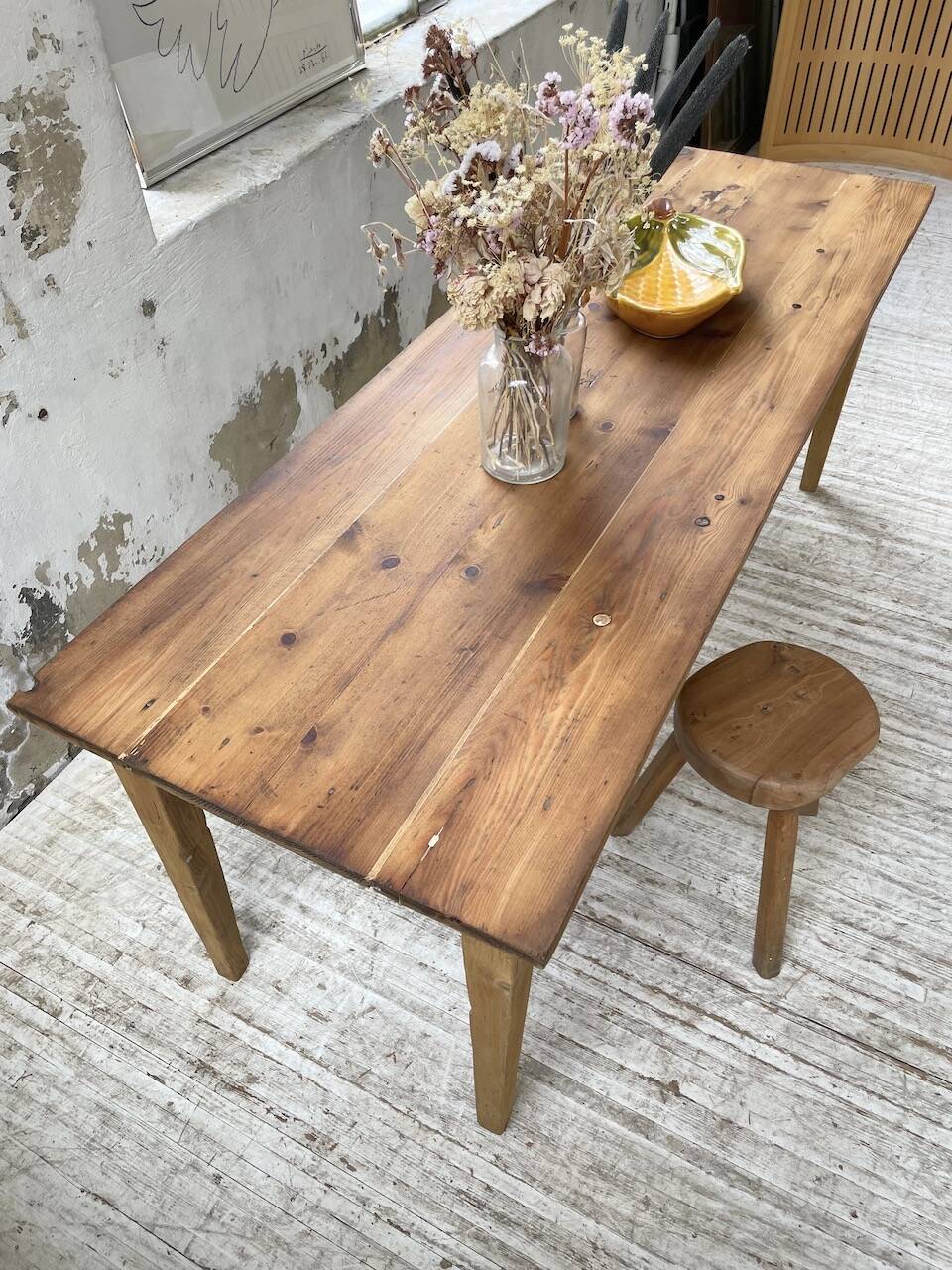 2m pine farm table