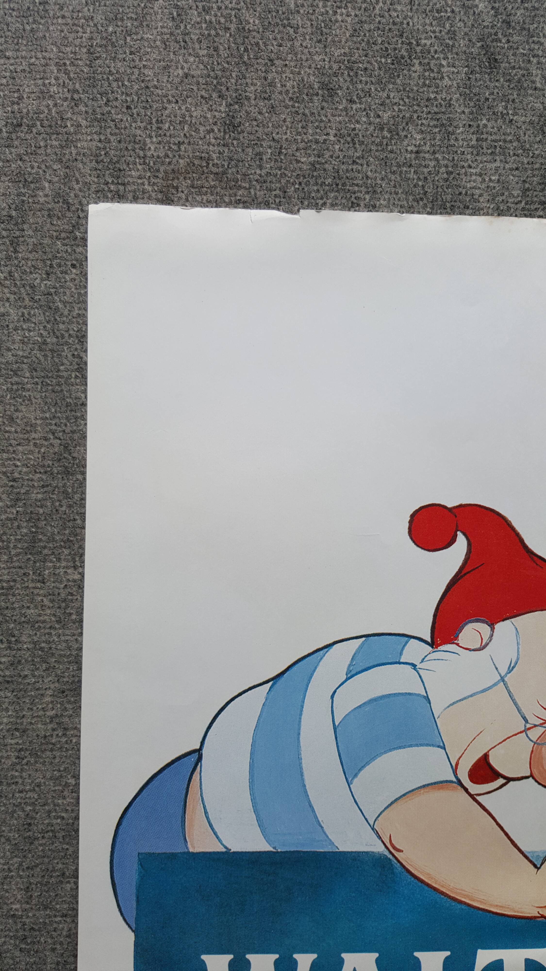 Affiche cinéma originale Walt Disney 1974 Peter Pan 60X160cm