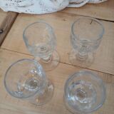 4 verres à liqueur anciens