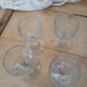 4 antique liqueur glasses