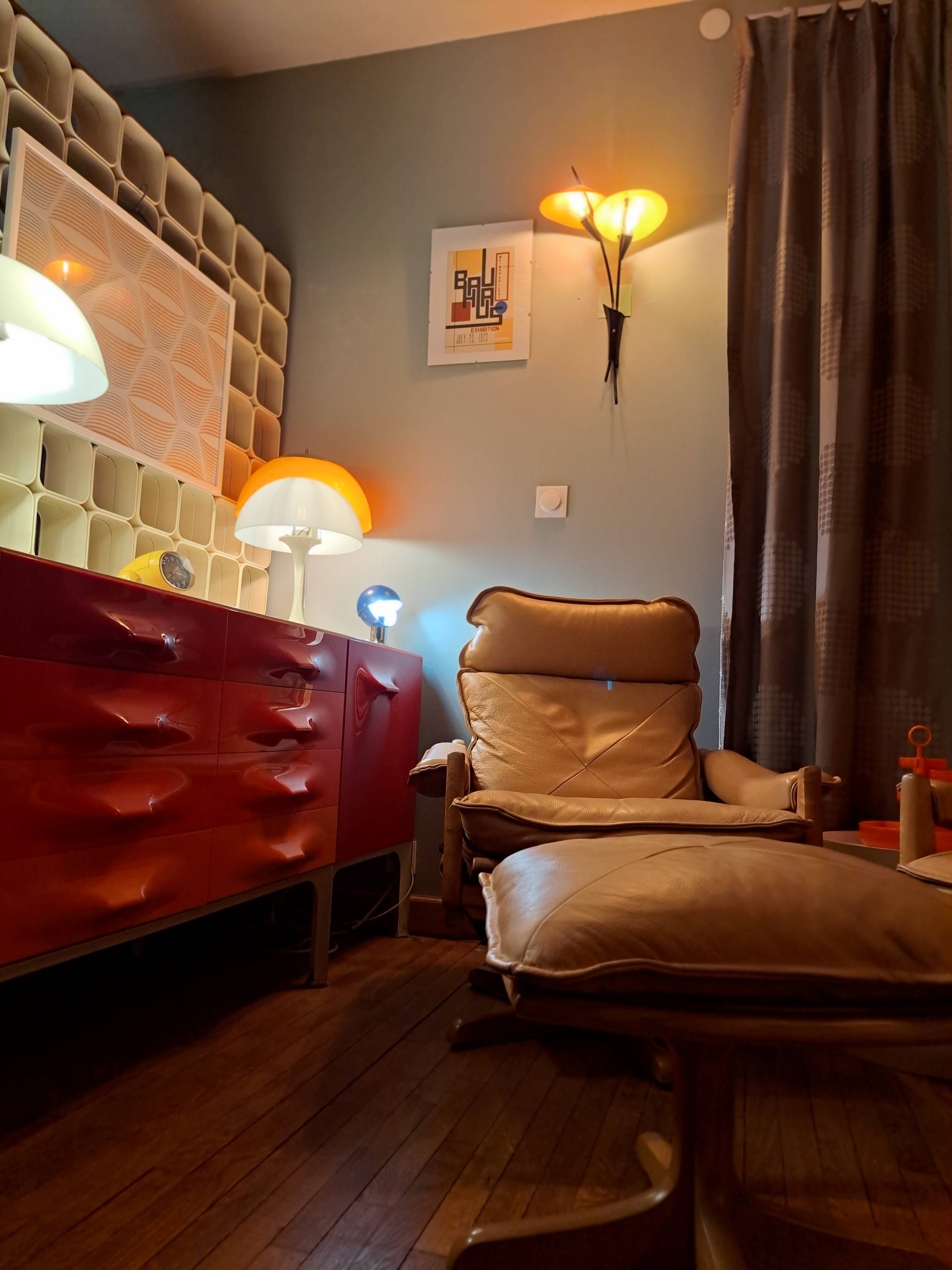 Pairs of armchairs and ottoman by Soda Galvano for Lied Mobler, Norway 1970