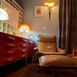 Pairs of armchairs and ottoman by Soda Galvano for Lied Mobler, Norway 1970