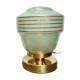 Vintage globe-laying lamp in pearly mint opaline, gold stripes