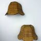 Pair of vintage woven rattan wall shades, Italy 1970s