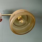Yellow frosted glass vintage wall lamp shade