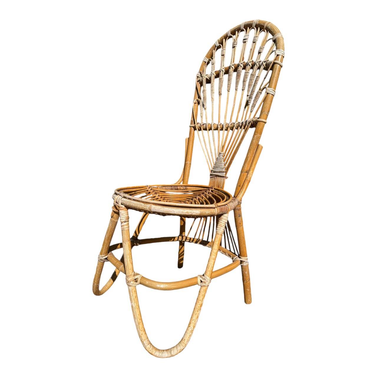 Bamboo and Rattan Chair by Dirk Van Sliedregt for Rohe Noordwolde