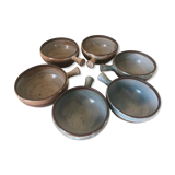 Lot de 6 coupes vintage grès par Roger Jacques