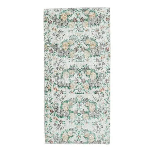 1970s Vintage Turkish Hand-Knotted Area Rug 86x177