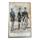Antique print framed "Le Follet" men's suits