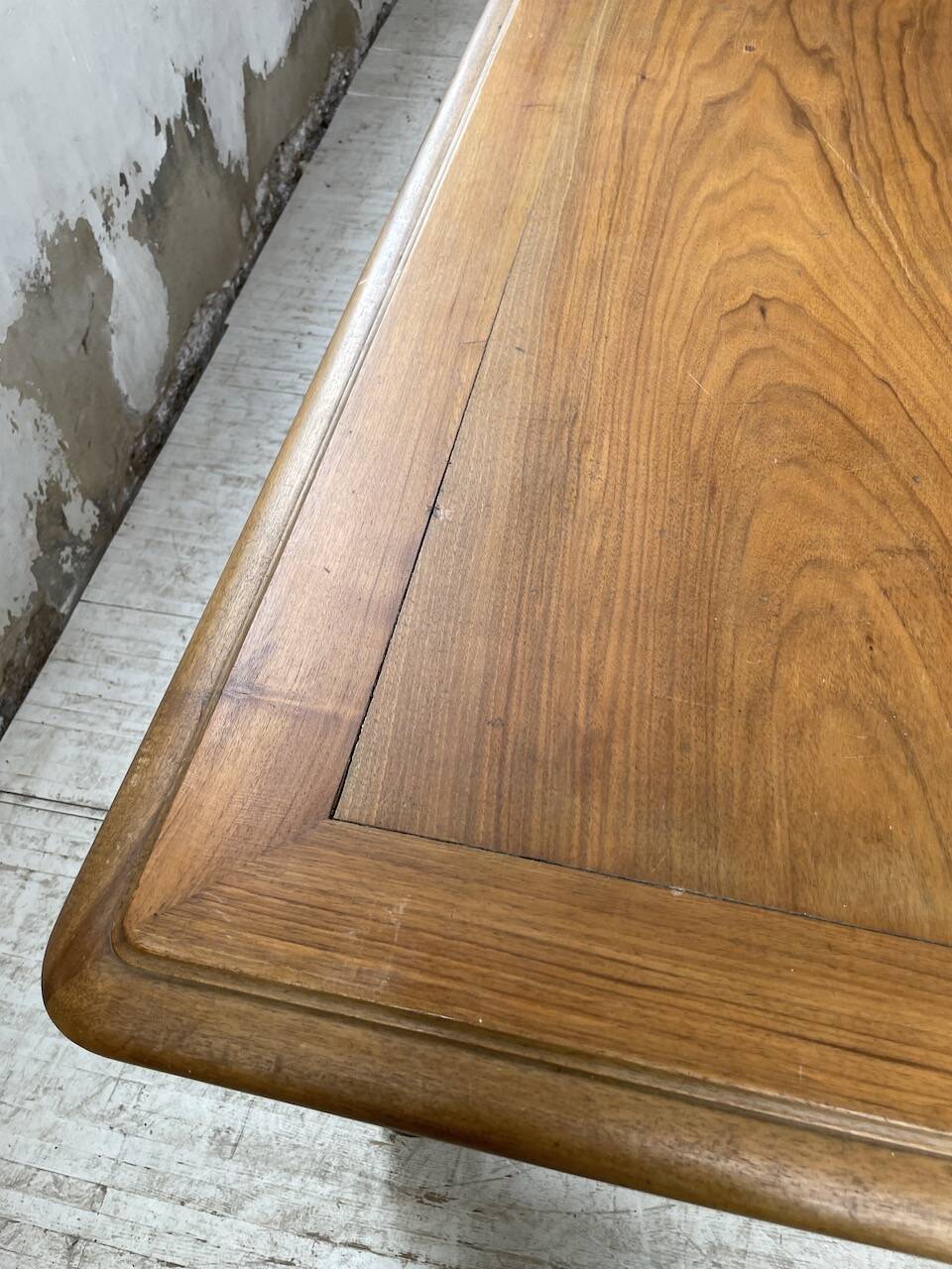 Solid walnut farmhouse castle table 1900 XXL