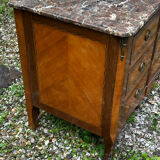 Transitional Louis XV - Louis XVI commode from the 19th century.