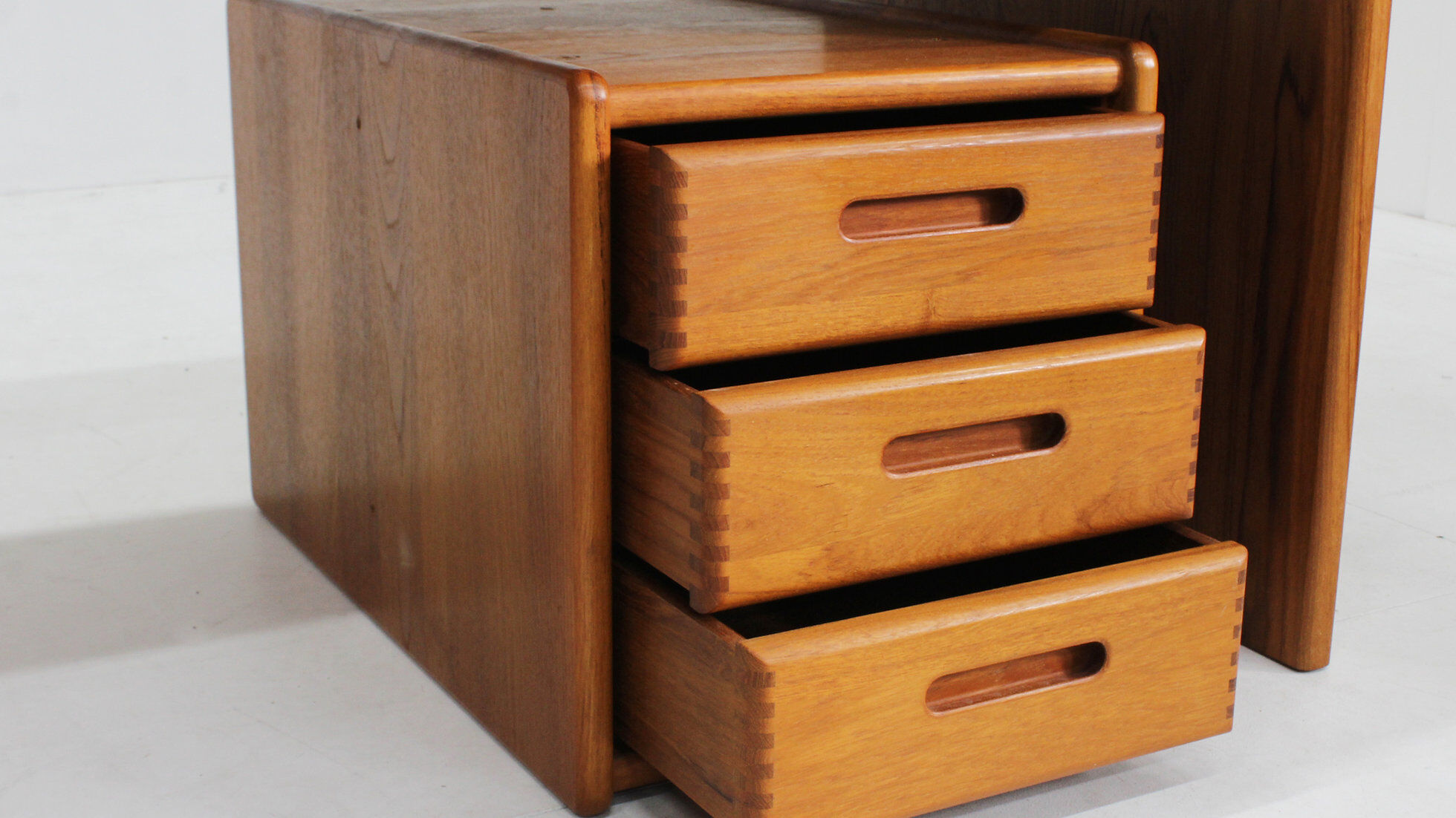 Vintage Danish solid teak desk 1960s